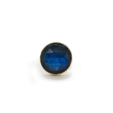 Large Round Rosecut Labradorite Ring