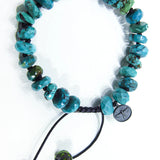 Large Arizona Turquoise Faceted Adjustable Bracelet