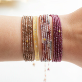 Multi Color Spinel Wrap Bracelet - Necklace