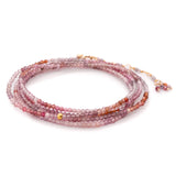 Multi Color Spinel Wrap Bracelet - Necklace