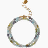 18K Gold Plated Stone Wrap Bracelet