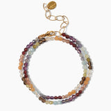 18K Gold Plated Stone Wrap Bracelet