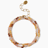 18K Gold Plated Stone Wrap Bracelet