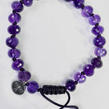 Amethyst Faceted Adjustable Bracelet