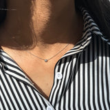 Large Single Floating Diamond Necklace