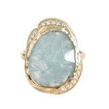 Aquamarine Hidden Cove Ring (OOAK)