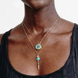 Evil Eye Shaped Mixed Necklace