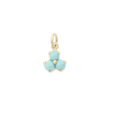 Trillium Gemstone Charm - Turquoise
