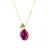 Mozambique Ruby Necklace with Diamond Accent