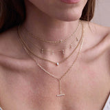 Baguette Diamond Open Link Necklace