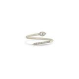 Marquise & Pave Diamond Bypass Ring