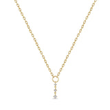14k Graduated Diamond Lariat Necklace