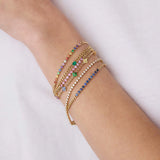 14k Pink Sapphire Tennis Bracelet with Small Curb Chain {Trunk Show}