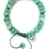 Faceted Amazonite Adjustable Bracelet