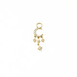 Make a Wish Small Crescent Moon and Star Charm