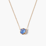 Prong Set Crystal Necklace with Moon Bezel (DISC)