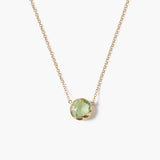 Prong Set Crystal Necklace with Moon Bezel (DISC)