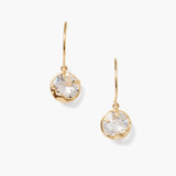 Prong Set Crystal Drops with Moon Bezel