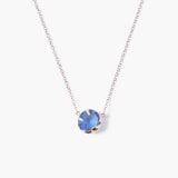 Prong Set Crystal Necklace with Moon Bezel (DISC)