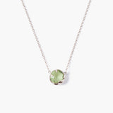 Prong Set Crystal Necklace with Moon Bezel (DISC)