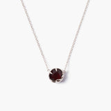 Prong Set Crystal Necklace with Moon Bezel (DISC)