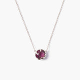 Prong Set Crystal Necklace with Moon Bezel (DISC)