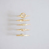 Circle Prong Set Diamond Ring