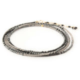 Black Ombre Wrap Bracelet - Necklace