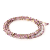 Confetti Multi Pink Ruby Wrap Bracelet - Necklace