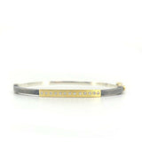 Diana 2.5mm Diamond Bangle  - Yellow Gold