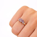 Amalfi Rose De France Horizontal Stack Ring