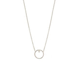 Circle Prong Diamond Necklace