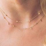 7 Diamond Shape Station Necklace