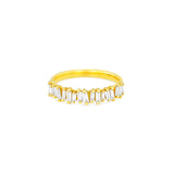 18k Classic Fireworks Half Band Ring
