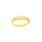 18k Classic Fireworks Half Band Ring