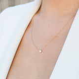 Large Single Floating Diamond Necklace
