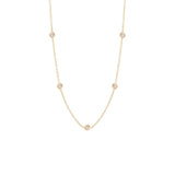 5 Floating Diamond Station Necklace