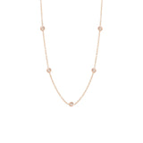 5 Floating Diamond Station Necklace