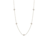 5 Floating Diamond Station Necklace