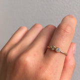 14k Gold Diamond Leaf Ring
