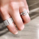 Halfway Channel Baguette with Diamond Edge Band