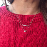 18k Classic Fireworks Bar Necklace