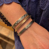 Junia 6mm Single Diamond Bangle - Sterling Silver