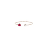 Prong Diamond & Ruby Open Ring