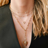 6 Linked Bar & Graduated Diamond Station Necklace
