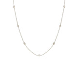 7 Diamond Shape Station Necklace