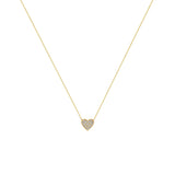 Midi Bitty Pave Diamond Heart Necklace