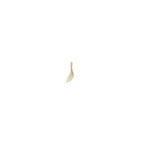 Single Midi Bitty Feather Charm Pendant