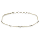 Bar & Graduated Prong Diamond Bracelet