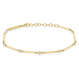 Bar & Graduated Prong Diamond Bracelet